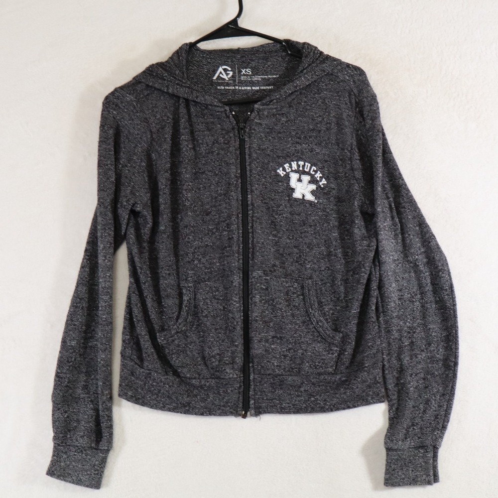 Alta Gracia Women's XS Kentucky Wildcats UK Zip Hoodie Gray Full Zip Sweatshirt